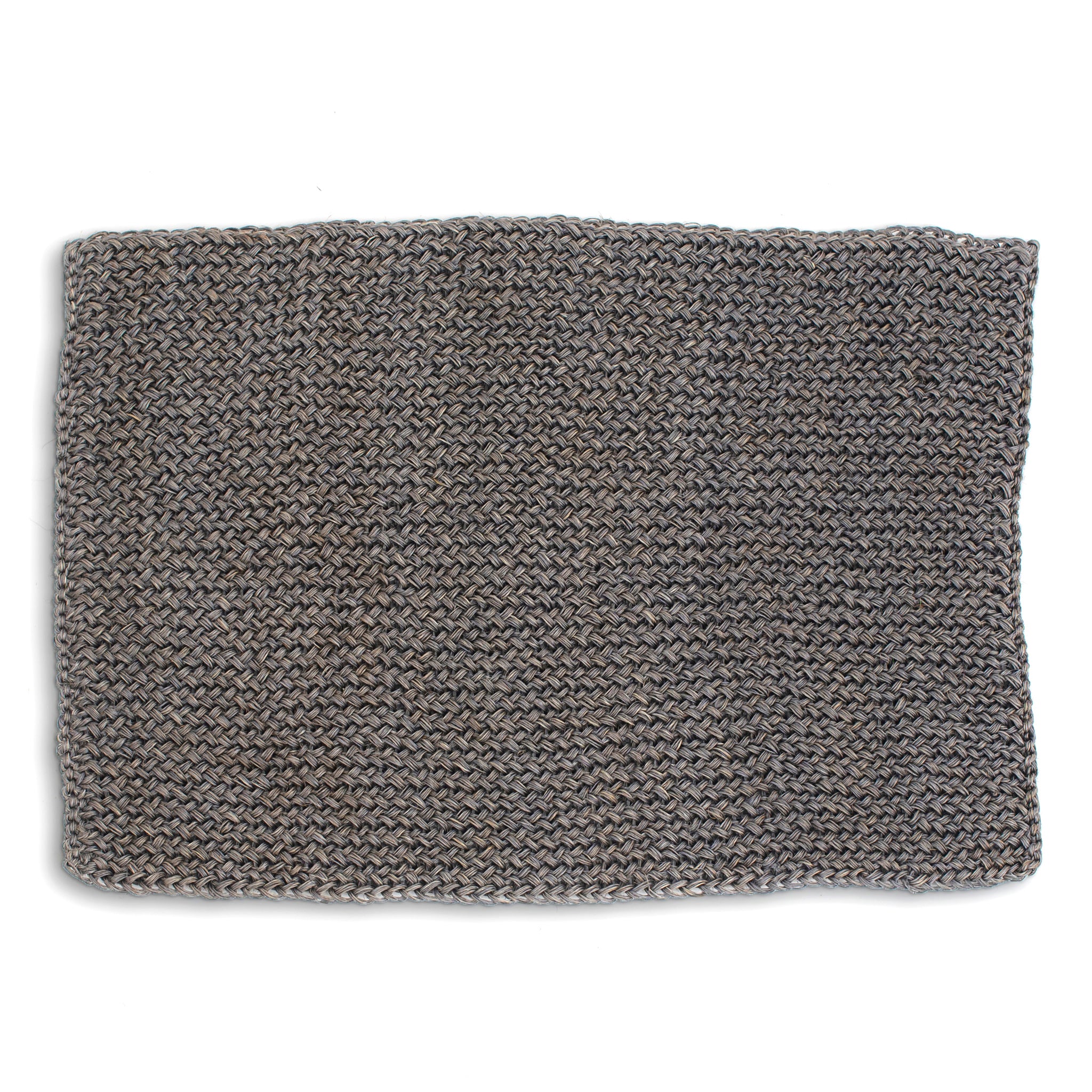 Azulina Home - Arena Door/Bath Mat, Woven Outdoor Rug - Fique - Grey + Non-Slip Rug Pad ($10)