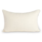 Azulina Home - Chunky Wool Small Lumbar Pillow - Ivory Cotton back of pillow - This lumbar pillow complements styles from boho to classic. Stripes across the pure cotton twill base create a clean-lined and versatile pattern that celebrates the natural materials. 70% cotton and 30% virgin wool, locally sourced in Colombia. Hand crafted, combining the heritage of loom weaving with modern design.