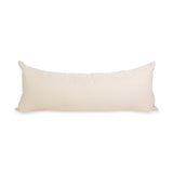 Azulina - Bogota Lumbar Pillow - Ivory Cotton with Ivory Wool stripes back of pillow