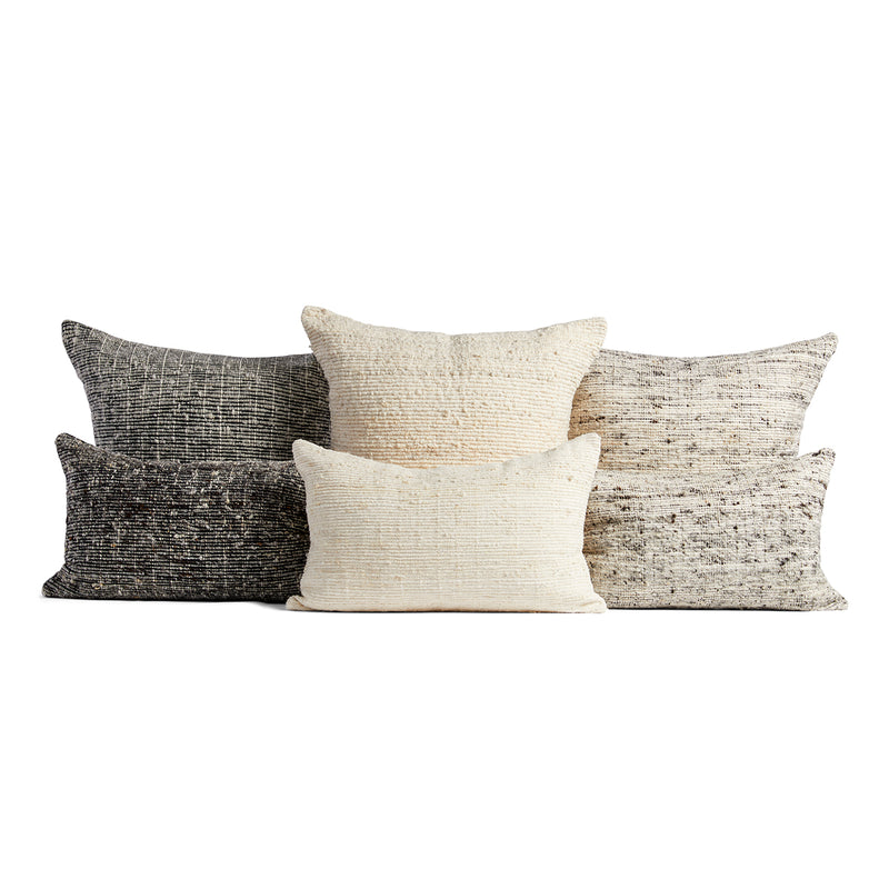 Azulina Home - Grey Chunky Wool Lumbar Pillow