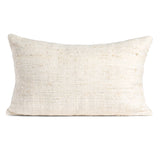 Azulina Home - Chunky Wool Small Lumbar Pillow - Ivory Cotton with all over ivory wool marled stripes - - This lumbar pillow complements styles from boho to classic. Stripes across the pure cotton twill base create a clean-lined and versatile pattern that celebrates the natural materials. 70% cotton and 30% virgin wool, locally sourced in Colombia. Hand crafted, combining the heritage of loom weaving with modern design.